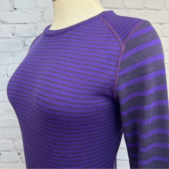 Smartwool NTS 250 Wool Long Sleeve Baselayer Crewneck Top Purple/Black Sz M - Picture 8 of 13